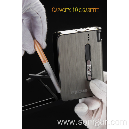 CC261026A automatic cigarette case with lighter tobacco